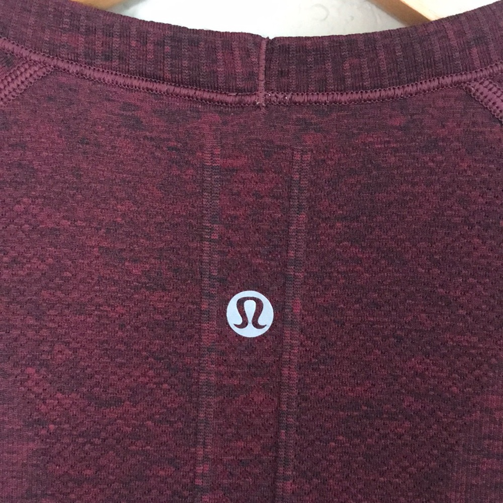Lululemon Burgundy Swiftly Short Sleeve Top - Picture 9 of 13